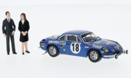 Alpine Renault A110 1800 S - 1st Rallye Monte Carlo 1973 #18 - J-C. Andruet/M. Petit - Ixo + 2 Figurines - Ixo