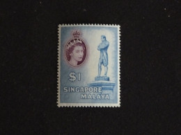 SINGAPOUR SINGAPORE MALAYA YT 40 ** MNH - ELIZABETH II / STATUE DE SIR STAMFORD RAFFLES - Singapour (...-1959)