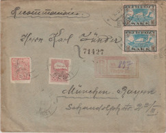 1920 - ESTONIE - ENVELOPPE RECOMMANDEE De VÄNDRA => MÜNCHEN - Estonie