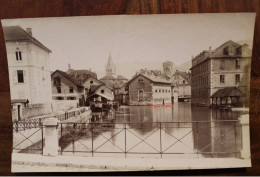 Photo 1890's Annecy Pont St Joseph Haute Savoie France Tirage Albuminé Albumen Print Vintage - Plaatsen