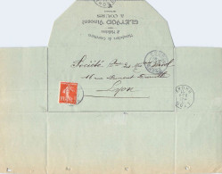 Lettre-Enveloppe De La Manufacture De Couvertures Et Molletons Vincent Gleyvod à Cours Isère 1911 - Kleidung & Textil