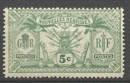 NOUVELLES-HEBRIDES N° 27 NEUF** SANS CHARNIERE  / Hingeless / MNH - Unused Stamps