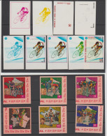 VELO MONGOLIA-POSKA ... SPORTS  LOT 4 Complete Set +1 IMPERF SET+9 ESSAY  **MNH Ref  T 1237 See 2 Scans - Wielrennen