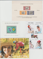 VELO  BOLIVIA- INDIA...   LOT 3  BLOCK + 2 CARD+6 FDC  Ref  S°93 See 2 Scans - Wielrennen