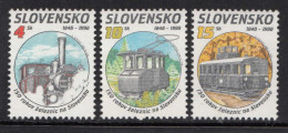 1998 Slovakia Trains Railways Locomotives  Complete Set Of 3 MNH - Nuevos