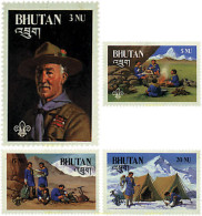 38620 MNH BHUTAN 1982 75 ANIVERSARIO DEL ESCULTISMO - Bhoutan