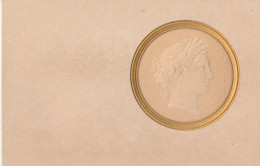 Carte Gaufrée D'une Médaille - Münzen (Abb.)