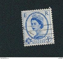 N° 268 Elizabeth II- Filigrane M  Timbre  GRANDE BRETAGNE 1952 Stamp GB Royaume Uni Postage Revenue - Usati