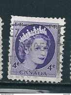 270 Reine Elizabeth  Timbre Stamp Canada	(1954)  Oblitéré - Oblitérés