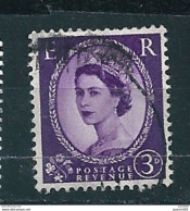 N° 331 Elizabeth II 3P  Timbre GRANDE BRETAGNE OBLITÉRÉ  1958 Stamp Royaume Uni GB Postage Revenue - Usati