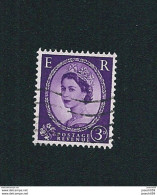 N° 331 Elizabeth II 3P  Timbre GRANDE BRETAGNE OBLITÉRÉ  1958 Stamp Royaume Uni GB Postage Revenue - Usati