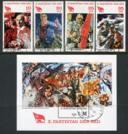 DDR 1981 Socialist Unity Party Day  Used.  Michel 2595-98, Block 63 - Used Stamps