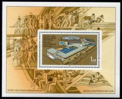 DDR 1981 Sport And Recreation Centre Block  MNH / **.  Michel  Block 64 - Unused Stamps