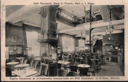 ! 1917 Alte Ansichtskarte Aus Stolp In Pommern, Cafe Reinhardt, Polen - Polen