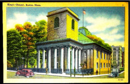 ► Kin'g Chapel. Boston 1920s  Mass. Car - Boston