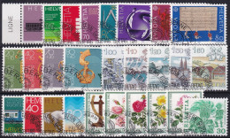 Jahresserie 1982 Schweiz, Michel 1214 - 1241 Alle Mit Einheitlichem ET-Eckstempel - Sammlungen