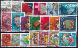 Jahresserie 1985 Schweiz, Michel 1288 - 1307 Alle Mit Einheitlichem ET-Eckstempel - Collections