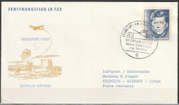 BRD Flugpost /Erstflug Boeing 727  LH 732 Frankfurt - Tripolis  29.11.1964 Ankunftstempel 29.11.64 (FP 263 ) - Primeros Vuelos