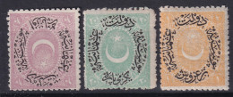 OTTOMAN EMPIRE 1876 - MNH - Sc# 42, 43, 44 - Ongebruikt