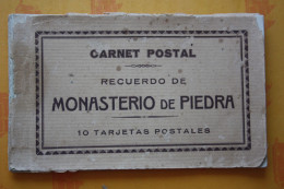 RECUERDO DEL MONASTERIO DE PIEDRA. Anterior A 1939. ALBUM ACORDEON 10 POSTALES ANTIGUAS - Sonstige & Ohne Zuordnung
