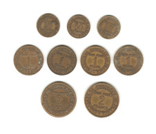 135/ France : Chambre De Commerce : 9 Pièces : 50 Cts, 1 Et 2 Francs (dont 2 Francs 1926 Un Peu Plus Rare) - Autres & Non Classés