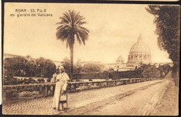 ROMA - SS. PIO X  NEI GIARDINI DEL VATICANO - F.P. - STORIA POSTALE - Parks & Gardens