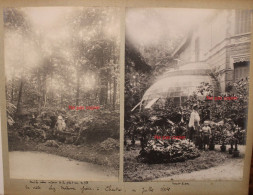 4 Photo 1904 Chartres Demeure Bourgeoise Visite Chez Me Guérin Attelage Famille Enfants Tirage Print Vintage - Plaatsen