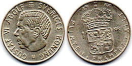 MA 27399  /  Suède - Sweden -Schweden 1 Krona 1966 U TTB+ - Monarquía/ Nobleza