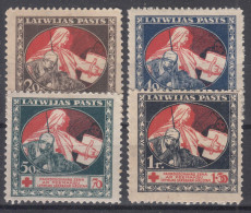 Latvia Lettland 1920 Mi#51-54 Mint Hinged - Latvia