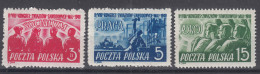 Poland 1949 Mi#527-529 Mint Never Hinged - Unused Stamps