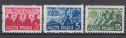Poland 1949 Mi#527-529 Mint Never Hinged - Neufs