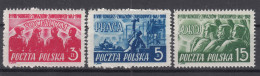 Poland 1949 Mi#527-529 Mint Never Hinged - Unused Stamps