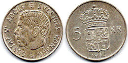 MA 27402  / Suède - Sweden -Schweden 5 Kronor 1955 TS TTB - Schweden