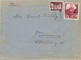1937 RUMANIA / ROMANIA , SOBRE CIRCULADO , CRAIOVA - TIMISOARA , LLEGADA " OF. AUTORIZAT TIMISOARA " - Lettres & Documents
