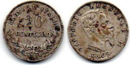 MA 27417  / Ttalie - Italien - Italy 20 Centesimi 1863 MBN TTB - 1861-1878 : Vittoro Emanuele II