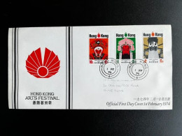 HONG KONG 1974 CIRCULATED FDC ARTS FESTIVAL 01-02-1974 - FDC