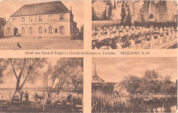 NEUDAMM Neumark Gruß Aus Rudolf Küglers Gesellschaftshaus U Festsäle Belebt 17.8.1919 Gelaufen - Neumark