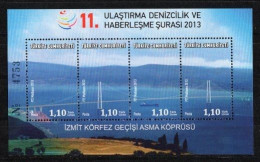 2013 TURKEY 11TH TRANSPORTATION MARITIME AFFAIRS AND COMMUNICATION FORUM SOUVENIR SHEET MNH ** - Blokken & Velletjes