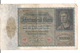 ALLEMAGNE 10000 MARK 1922 VF P 70 - 10.000 Mark