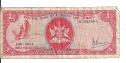 TRINIDAD ET TOBAGO 1 DOLLAR L.1964(1977) VG+ P 30 A - Trindad & Tobago
