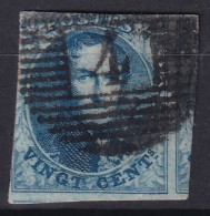 BELGIUM 1851/54 - Canceled - Sc# 7a - Ribbed Paper - 1851-1857 Medallones (6/8)