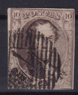 BELGIUM 1861 - Canceled - Sc# 10 - 1858-1862 Medallions (9/12)