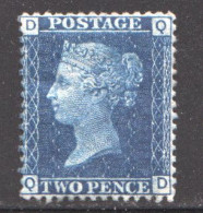 Delcampe - 2 Pence Blue Ivory Head  SG 45, Plate 15 MM * - Ungebraucht