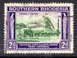 SOUTHERN RHODESIA - 1940 SOUTH AFRICA COMPANY ANNIVERSARY 2d STAMP FINE USED SG 56 - Southern Rhodesia (...-1964)