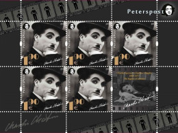 Finland 2019 Charlie Chaplin The Legend Of Cinema Peterspost Sheetlet Of 5 Stamps With Label MNH - Blocks & Sheetlets