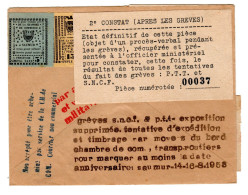 FRANCE  LETTRE GREVE DE SAUMUR  1953 - Documents