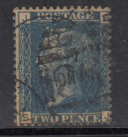 2d Blue Perf, Clear Cancellation Postmark, Great Britian QV Used, 1858> - Gebraucht