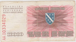 Bosnie-Herzégovine - Billet De 10000 Dinara - 25 Janvier 1993 - Bosnie-Herzegovine