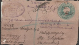 1903 INDIA USED ABROAD/ REGD,ENVELOPE Of  QV(1/2a) Uprated With 2a & 1/2a Stamps  From  RANGOON TO SOLAPUR - Sonstige & Ohne Zuordnung
