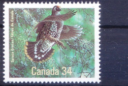 Spruce Grouse, Ducks, Water Birds, Canada 1986 MNH - Geese
